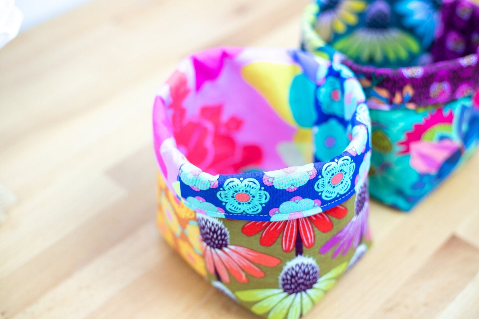 How to Sew Easy Baskets with 10″ Squares – Layer Cake Leftover Project ...
